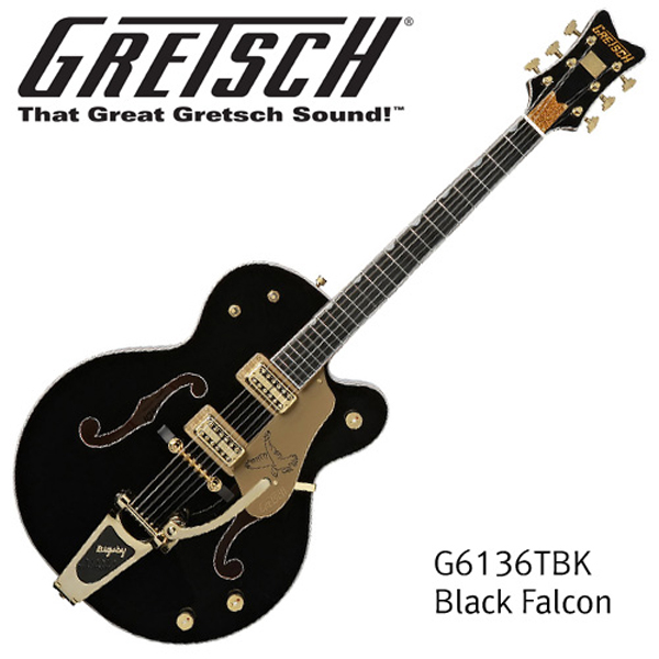 그레치 G6136TBK Black Falcon
