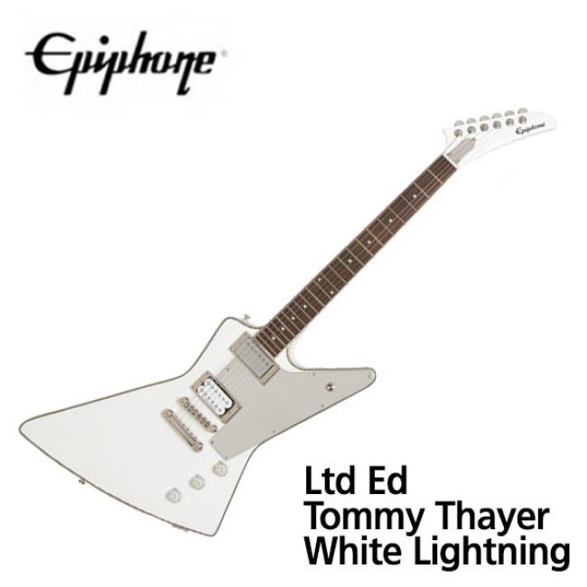 에피폰 Tommy Thayer White Lightning Explorer