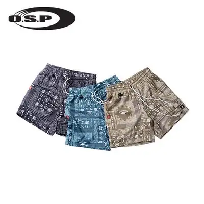 오에스피 페이즐리 패턴 반바지