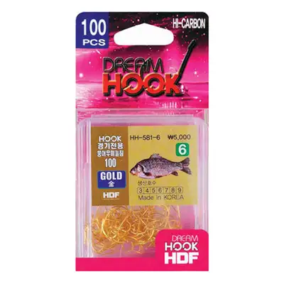 해동 드림훅 경기전용 붕어 무미늘침 금색