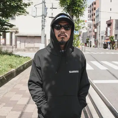 시마노 빅 로고 풀오버 후디