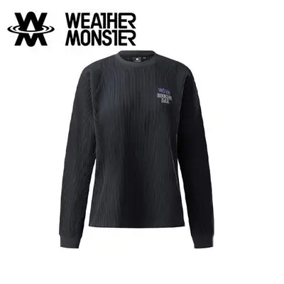 웨더몬스터 WM 여성 와플 프린트 긴팔티
